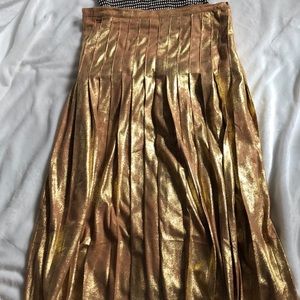 NWOT Du Jour Metallic Midi Skirt